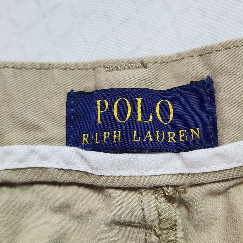 Polo Ralph Lauren Khaki Shorts Mens 34/9 Classic Fit Beige Chino Casual Preppy - Picture 2 of 11